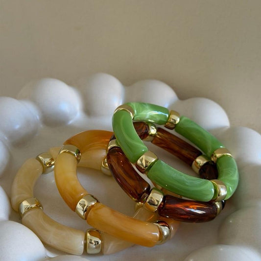 Acrylic expanding bracelet water resistant everyday wear